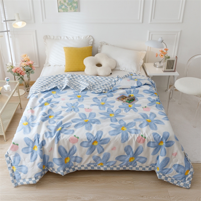 91家纺网 家纺一手货源 找家纺 兄弟坊 2022新款正宗全棉新疆棉印花夏被 初夏