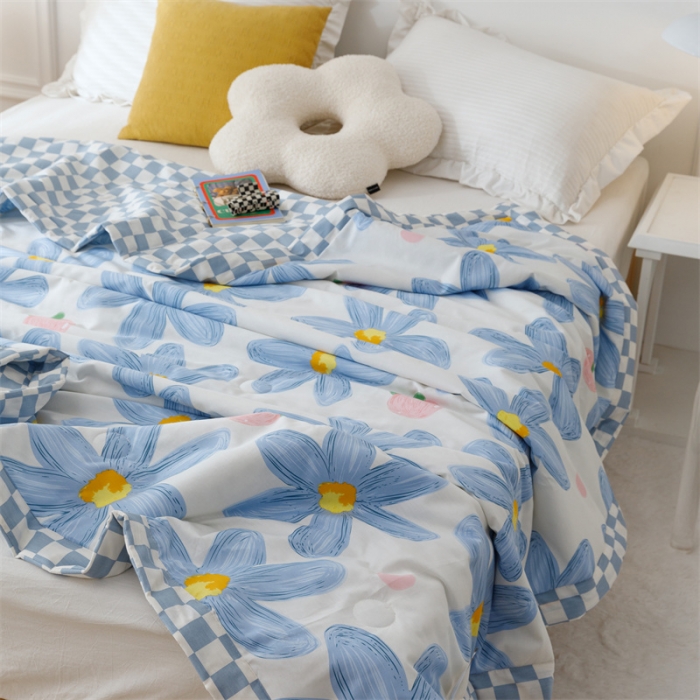 91家纺网 家纺一手货源 找家纺 兄弟坊 2022新款正宗全棉新疆棉印花夏被 初夏