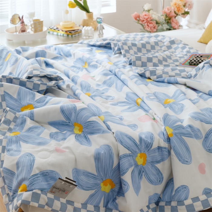 91家纺网 家纺一手货源 找家纺 兄弟坊 2022新款正宗全棉新疆棉印花夏被 初夏