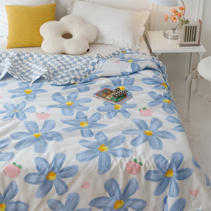 91家纺网 家纺一手货源 找家纺 兄弟坊 2022新款正宗全棉新疆棉印花夏被 初夏