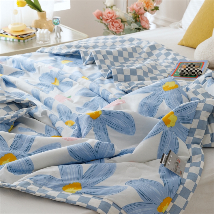 91家纺网 家纺一手货源 找家纺 兄弟坊 2022新款正宗全棉新疆棉印花夏被 初夏