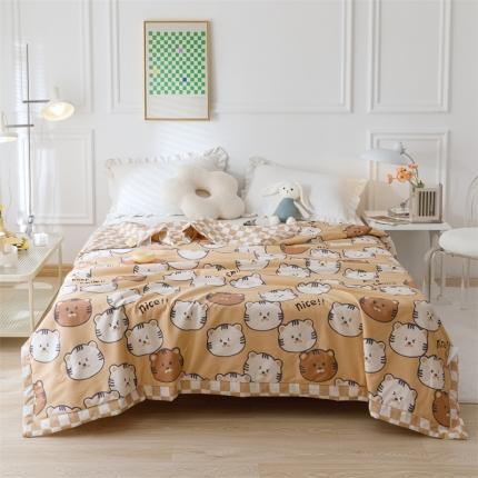 兄弟坊 2022新款正宗全棉新疆棉印花夏被 堆堆虎