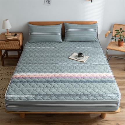 91家纺网 家纺一手货源 找家纺 （总）蓝巢 2022新款全棉水洗棉加棉床笠