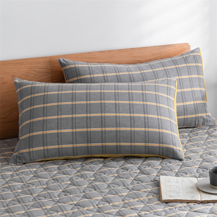 91家纺网 家纺一手货源 找家纺 蓝巢 2022新款全棉水洗棉加棉床笠 宝曼灰