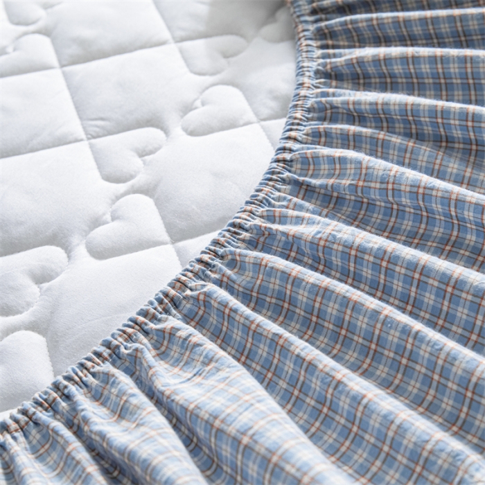 91家纺网 家纺一手货源 找家纺 蓝巢 2022新款全棉水洗棉加棉床笠 雅喏兰