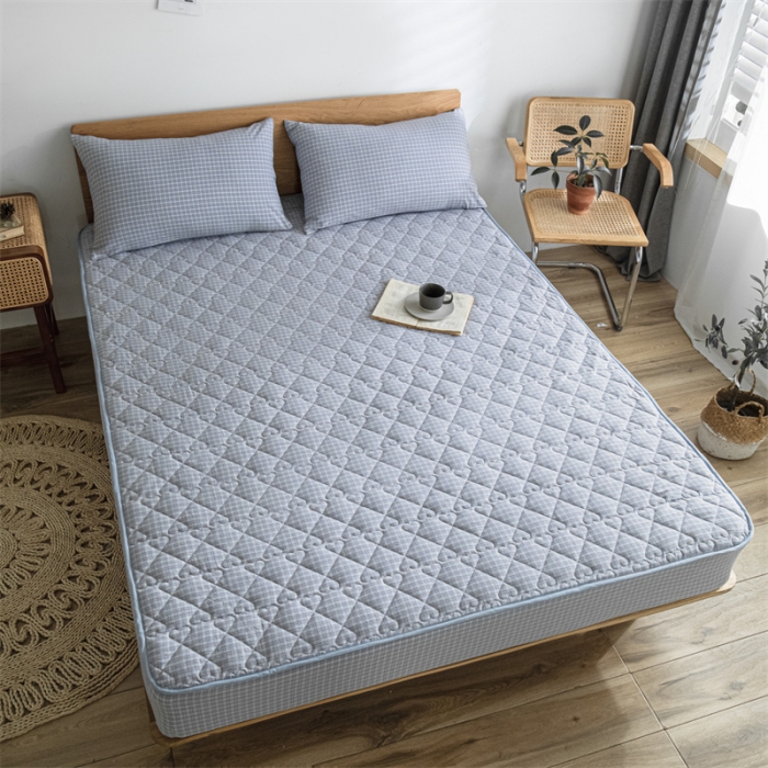 91家纺网 家纺一手货源 找家纺 蓝巢 2022新款全棉水洗棉加棉床笠 雅喏兰