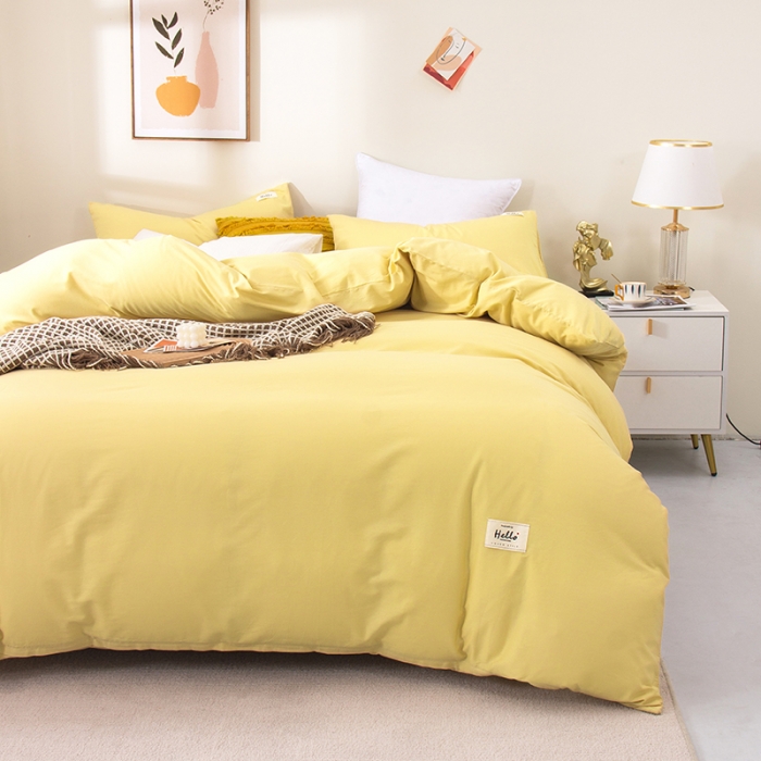 91家纺网 家纺一手货源 找家纺 （总）柠萌2022新款全棉13372无印良品风格北欧风四件套