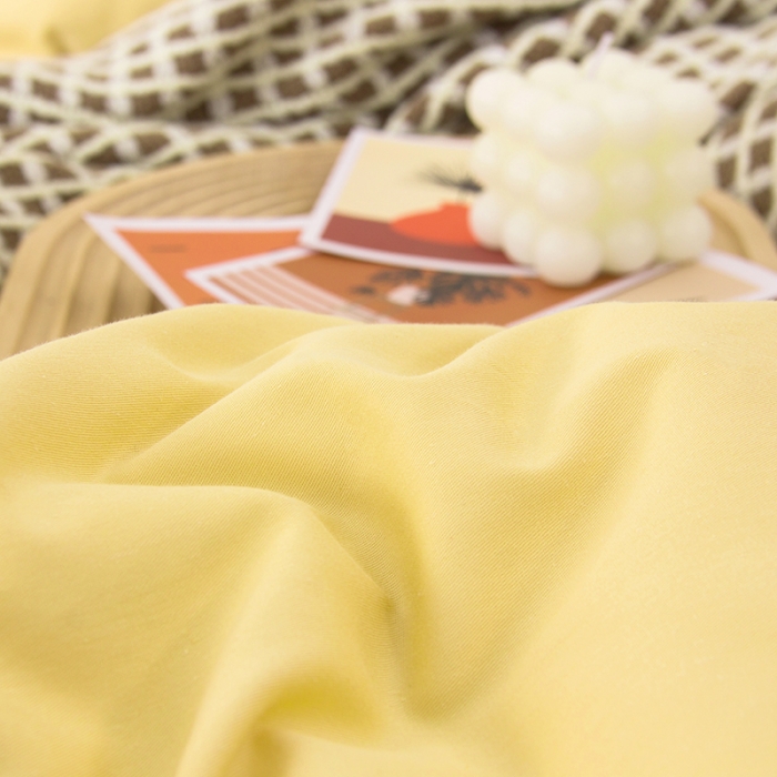 91家纺网 家纺一手货源 找家纺 柠萌 2022新款全棉13372无印良品风格北欧风四件套 萌鹅黄