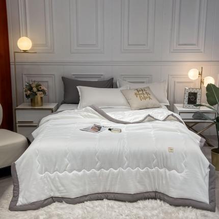 91家纺网 家纺一手货源 找家纺 （总）U被家纺 2025新款日系水洗棉夏被实拍图