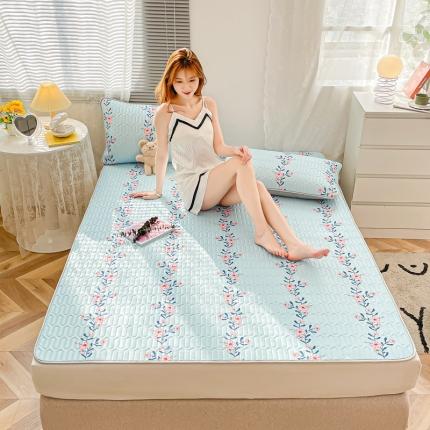 91家纺网 家纺一手货源 找家纺 柒月 2022小清新乳胶凉席 秘密花园