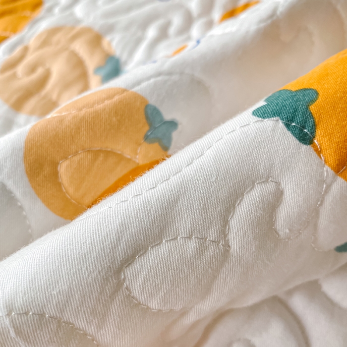 91家纺网 家纺一手货源 找家纺 简宜家居2022新款纯棉夹棉单品床盖 橙意园