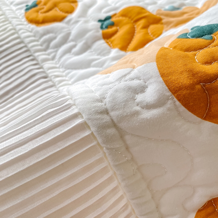 91家纺网 家纺一手货源 找家纺 简宜家居2022新款纯棉夹棉单品床盖 橙意园