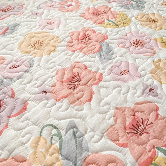 91家纺网 家纺一手货源 找家纺 简宜家居2022新款纯棉夹棉单品床盖 涵香