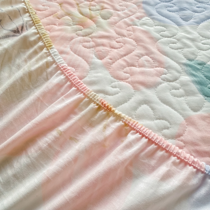 91家纺网 家纺一手货源 找家纺 简宜家居2022新款纯棉夹棉单品床笠 花妍