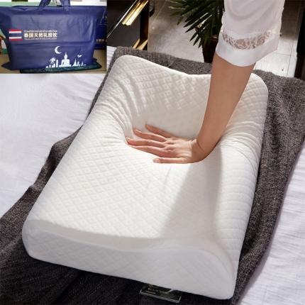 2022 泰国进口天然乳胶枕头枕芯曲线颗粒枕加手提袋
