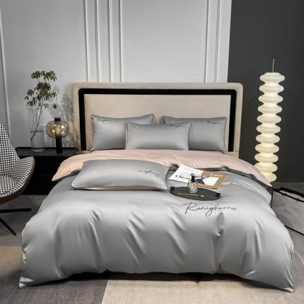 91家纺网 家纺一手货源 找家纺 (总)慕色 2022新款全棉刺绣四件套轻奢时尚系列