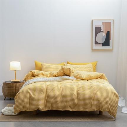 91家纺网 家纺一手货源 找家纺 (总)棉邦 2022新款全棉色织水洗棉四件套