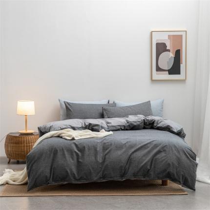 91家纺网 家纺一手货源 找家纺 (总)棉邦 2022新款全棉色织水洗棉四件套