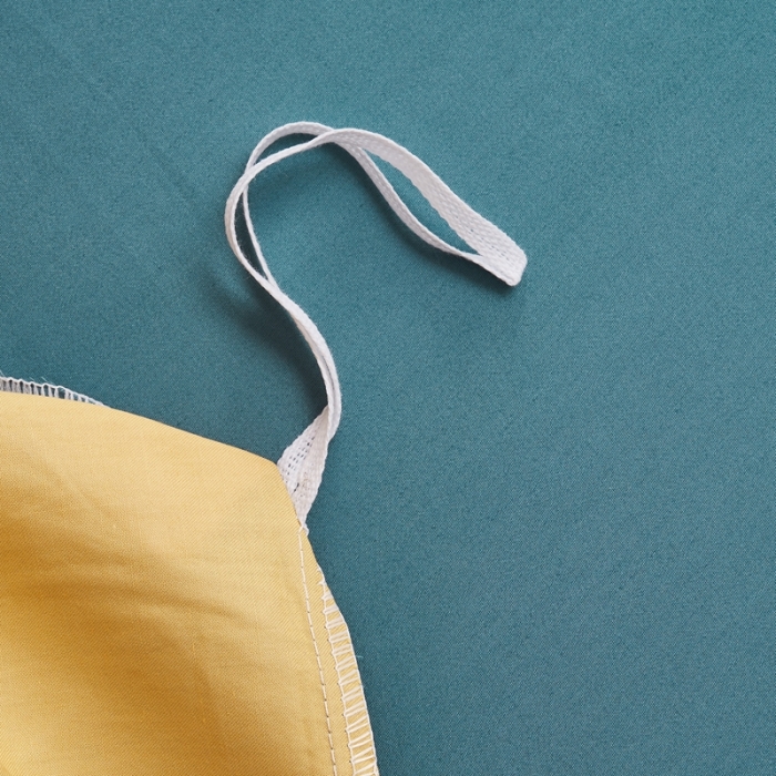 91家纺网 家纺一手货源 找家纺 顾家家居新款60长绒棉双拼全棉四件套纯棉纯色连翘黄-森林绿