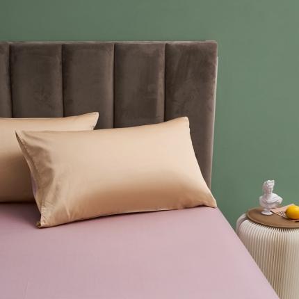 91家纺网 家纺一手货源 找家纺 顾家家居 2023新款60长绒棉双拼枕套48*74cm一对