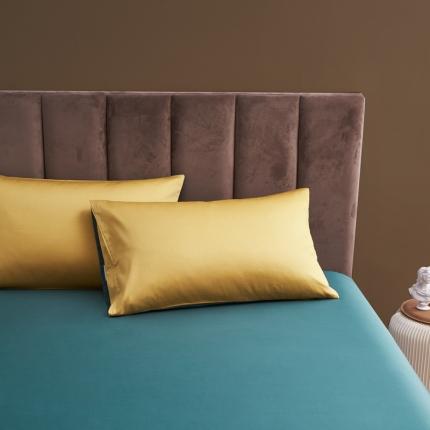 91家纺网 家纺一手货源 找家纺 顾家家居 2023新款60长绒棉双拼枕套48*74cm一对