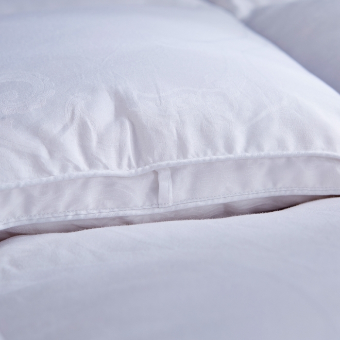 91家纺网 家纺一手货源 找家纺 羽仙子2023新款双层大提花羽绒被白鸭绒被被子 丽莎-白