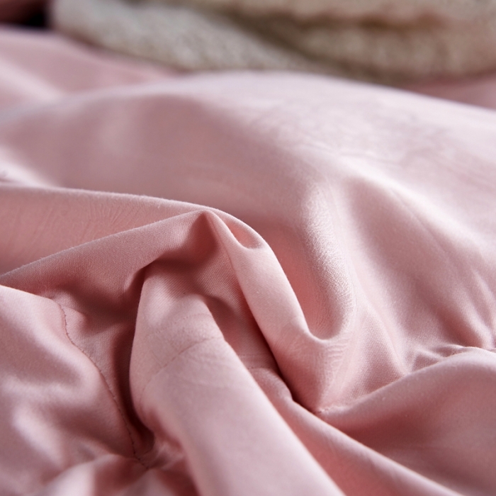 91家纺网 家纺一手货源 找家纺 羽仙子2023新款双层大提花羽绒被白鸭绒被被子 丽莎-豆沙