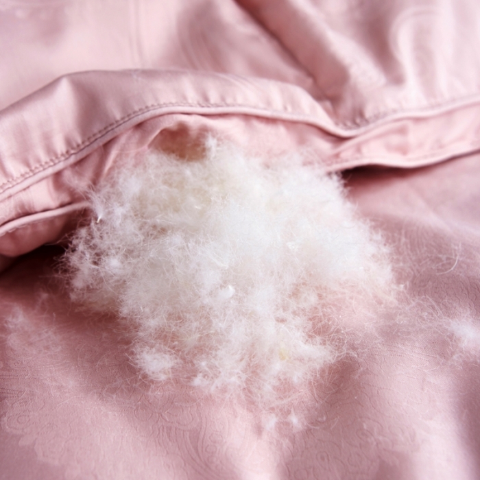 91家纺网 家纺一手货源 找家纺 羽仙子2023新款双层大提花羽绒被白鸭绒被被子 丽莎-豆沙