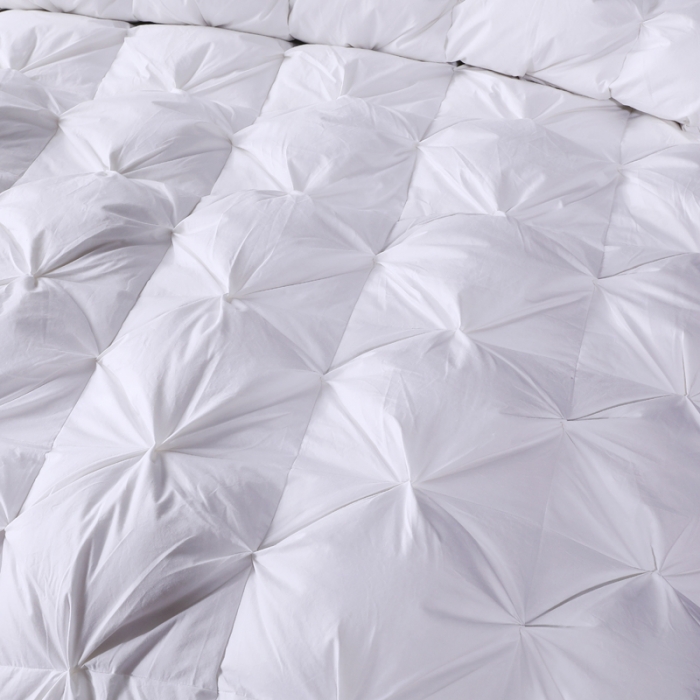 91家纺网 家纺一手货源 找家纺 羽仙子全棉扭花款羽绒被鹅绒被被芯春秋被冬被直播供货量大可谈 经典白