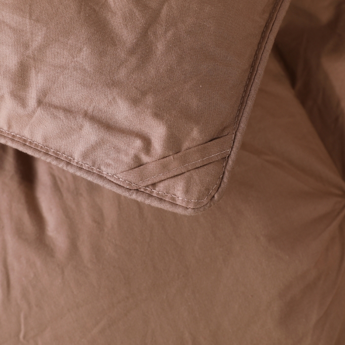 91家纺网 家纺一手货源 找家纺 羽仙子全棉扭花款羽绒被鹅绒被被芯春秋被冬被直播供货量大可谈 咖啡色