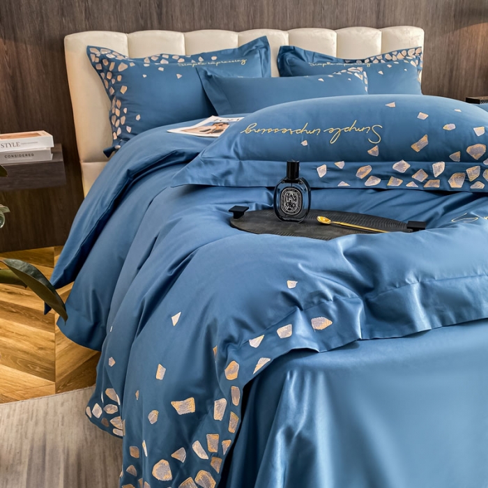 91家纺网 家纺一手货源 找家纺 （总）爱缦 2022耀影系列100支长绒棉奥棉四件套