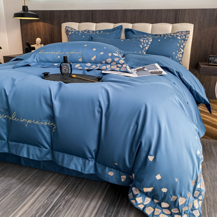 91家纺网 家纺一手货源 找家纺 （总）爱缦 2022耀影系列100支长绒棉奥棉四件套