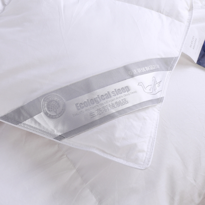 91家纺网 家纺一手货源 找家纺 羽仙子2023全棉羽绒被白鹅绒冬被加厚被子被芯 经典白