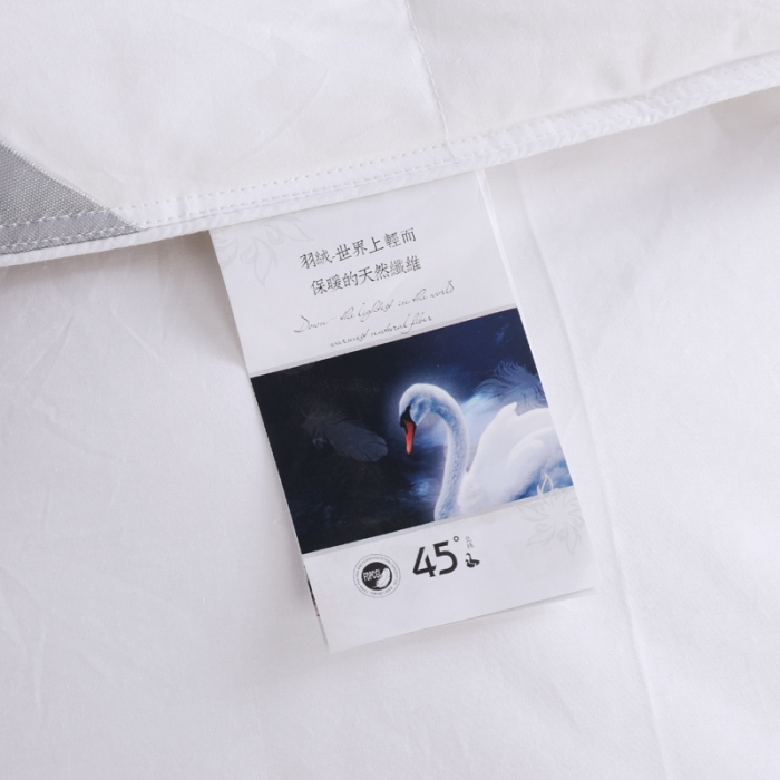 91家纺网 家纺一手货源 找家纺 羽仙子2023全棉羽绒被白鹅绒冬被加厚被子被芯 经典白