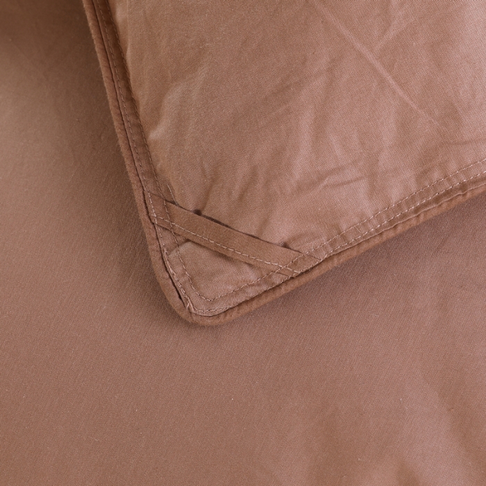 91家纺网 家纺一手货源 找家纺 羽仙子2023全棉羽绒被白鹅绒冬被加厚被子被芯 咖啡色