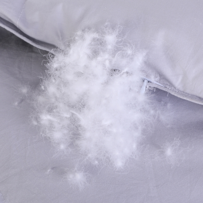 91家纺网 家纺一手货源 找家纺 羽仙子2023全棉羽绒被白鹅绒冬被加厚被子被芯 绅士灰