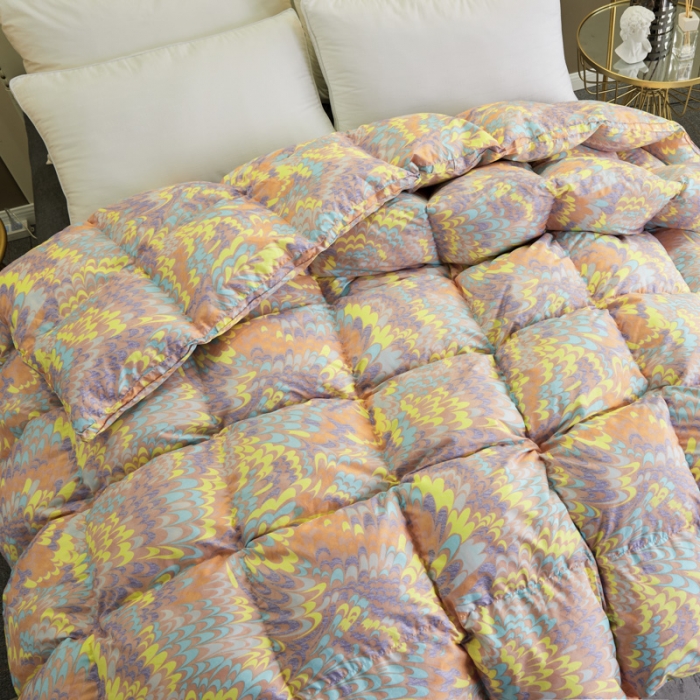 91家纺网 家纺一手货源 找家纺 （总）羽仙子2023新款孔雀开屏羽绒被芯被子冬被春秋被