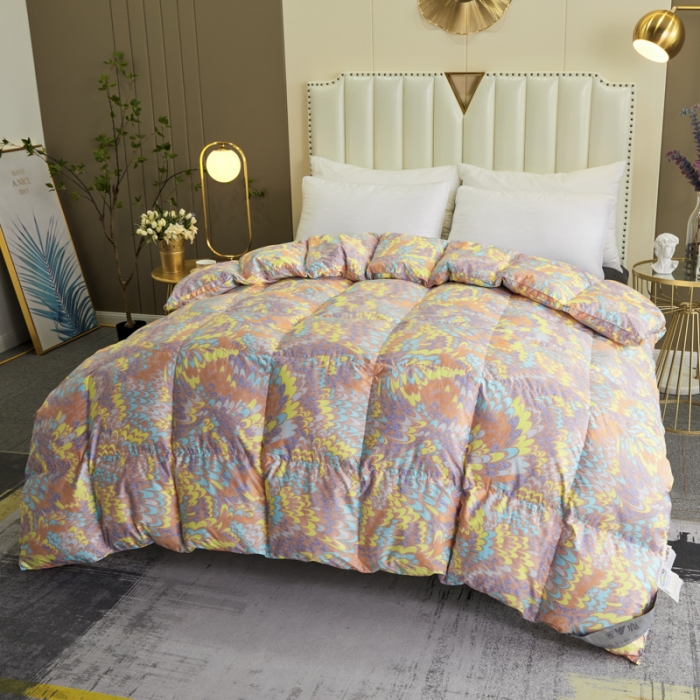 91家纺网 家纺一手货源 找家纺 （总）羽仙子2023新款孔雀开屏羽绒被芯被子冬被春秋被