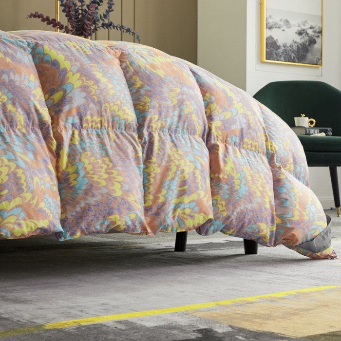 91家纺网 家纺一手货源 找家纺 （总）羽仙子2023新款孔雀开屏羽绒被芯被子冬被春秋被