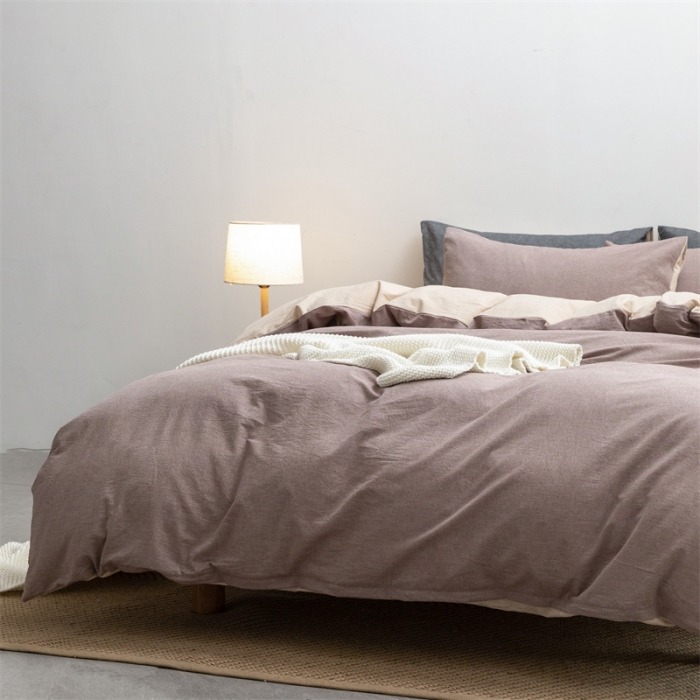 91家纺网 家纺一手货源 找家纺 (总)棉邦 2022新款全棉色织水洗棉四件套