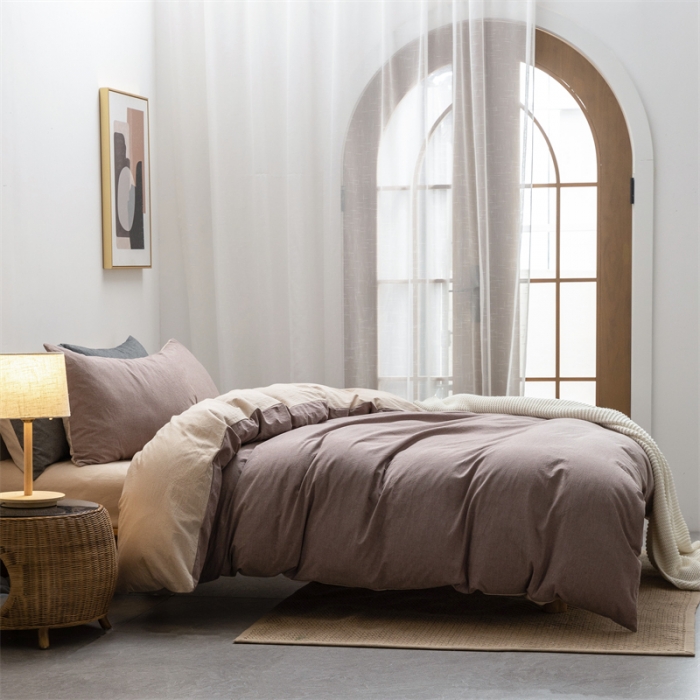 91家纺网 家纺一手货源 找家纺 (总)棉邦 2022新款全棉色织水洗棉四件套