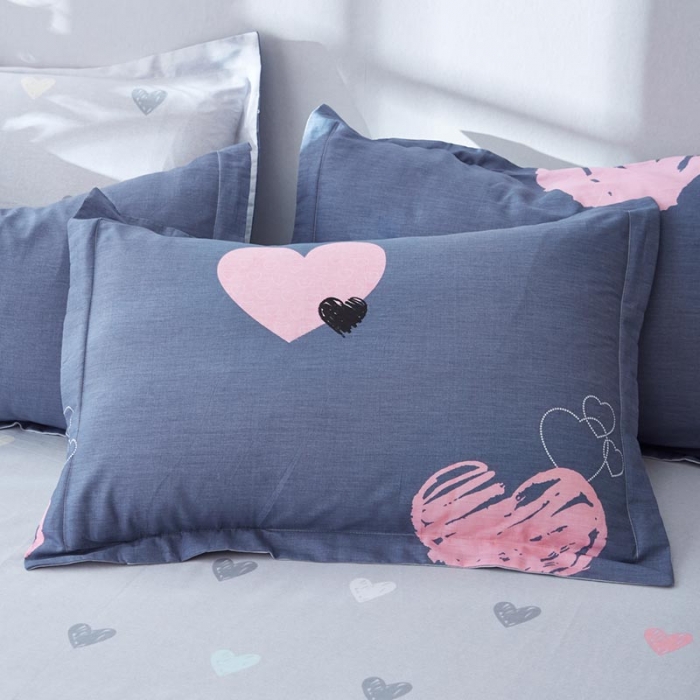 91家纺网 家纺一手货源 找家纺 尚帛 2024新款全棉12868印花四件套 爱LOVE