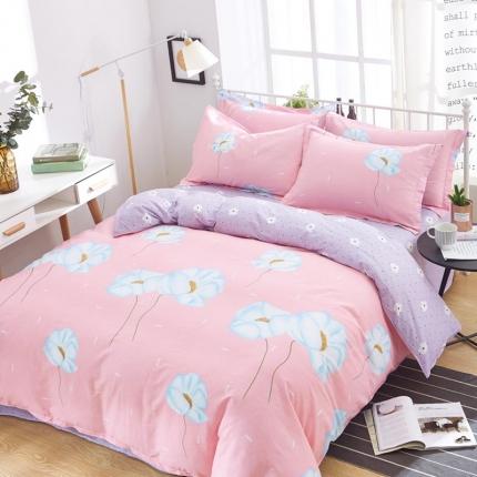 尚帛 2024新款全棉12868印花四件套 初爱-粉