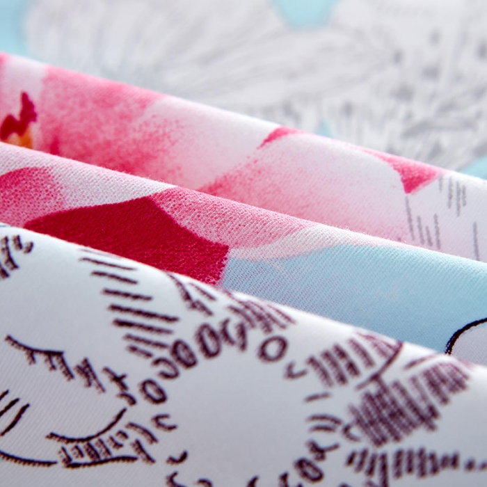 91家纺网 家纺一手货源 找家纺 尚帛 2024新款全棉12868印花四件套 甜蜜花丛-兰