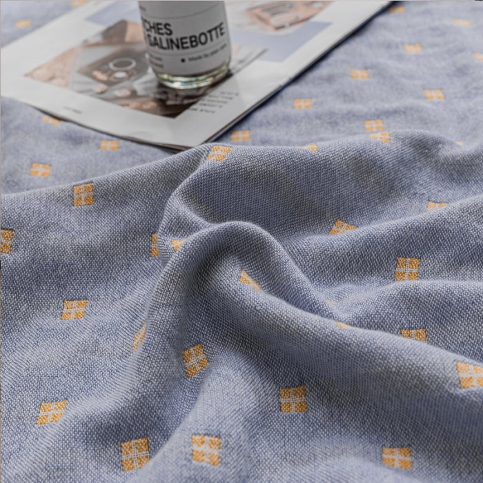 91家纺网 家纺一手货源 找家纺 朴尔家纺 2022新款主推三层水洗棉纱布毛巾被 冬空-冰蓝