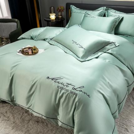 91家纺网 家纺一手货源 找家纺 （总）绒世界 2022新款高端绣花水洗真丝四件套