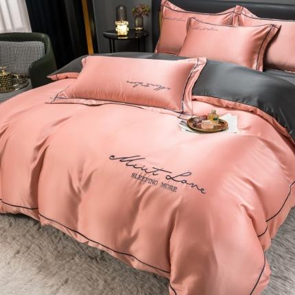 91家纺网 家纺一手货源 找家纺 （总）绒世界 2022新款高端绣花水洗真丝四件套