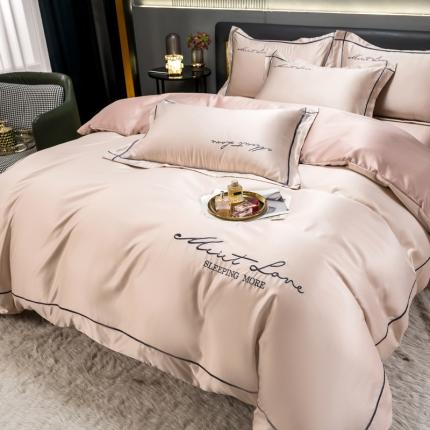 91家纺网 家纺一手货源 找家纺 （总）绒世界 2022新款高端绣花水洗真丝四件套