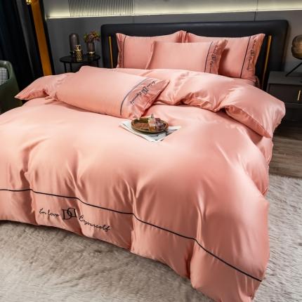 91家纺网 家纺一手货源 找家纺 （总）绒世界 2022新款高端绣花水洗真丝四件套