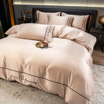 91家纺网 家纺一手货源 找家纺 （总）绒世界 2022新款高端绣花水洗真丝四件套